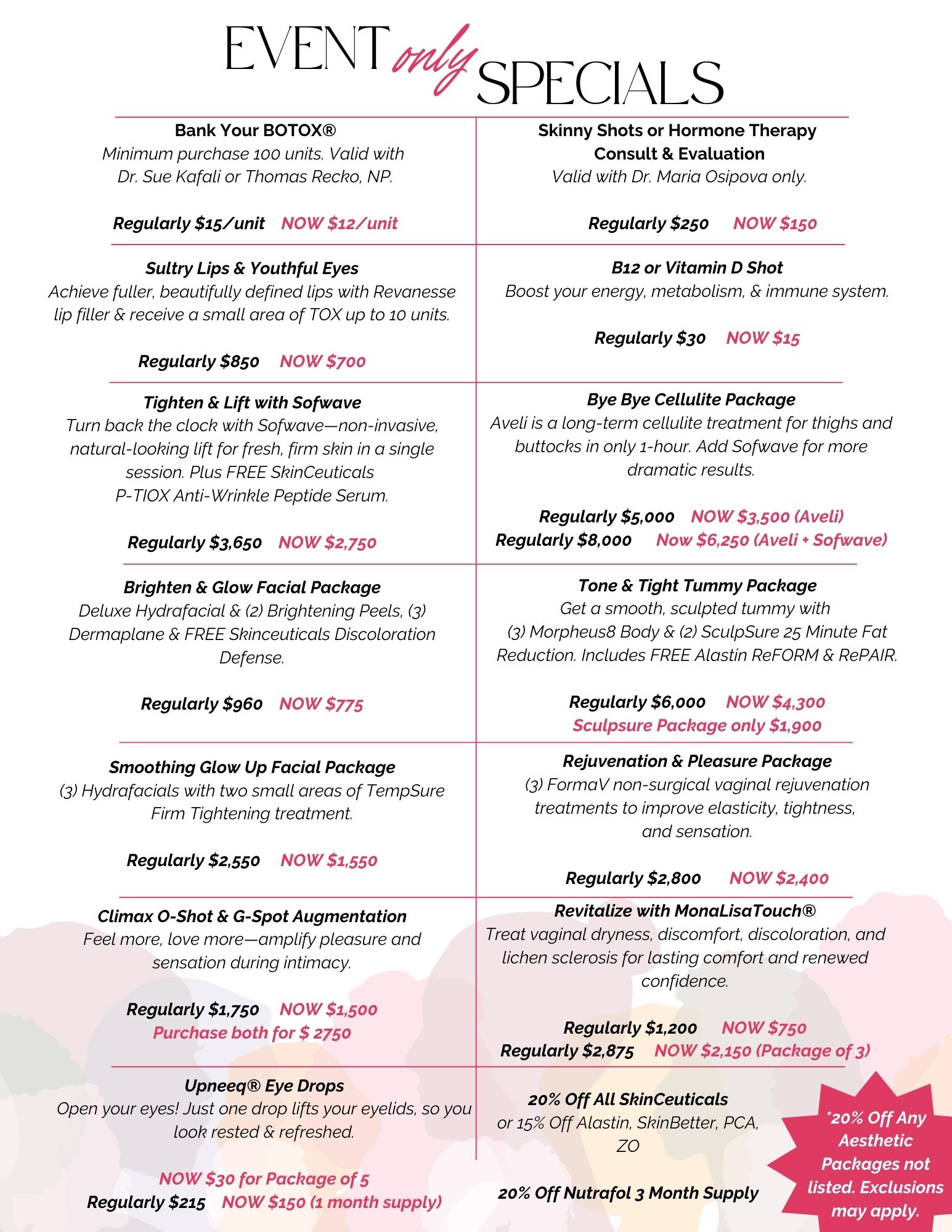 Glow for a Cause Event October 30, 2024 Event Specials